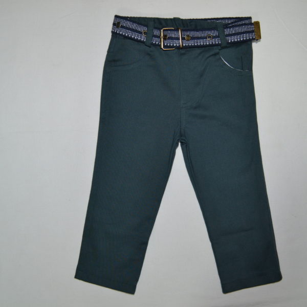 Штани  темно-зелені котон