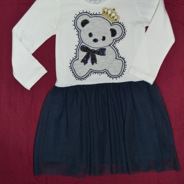 Плаття біле з синім фатіном