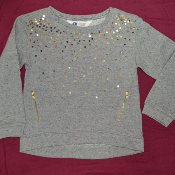 Кофта в паєтки сіра