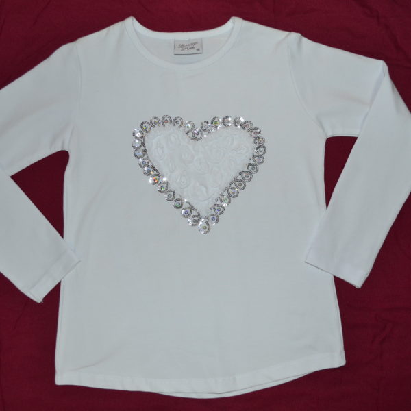 Кофта  серце біла