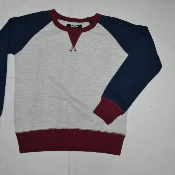 Кофта біло-вишнева