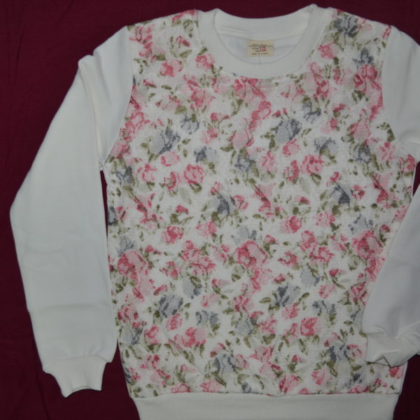 Світшот з прінтом на мереживі